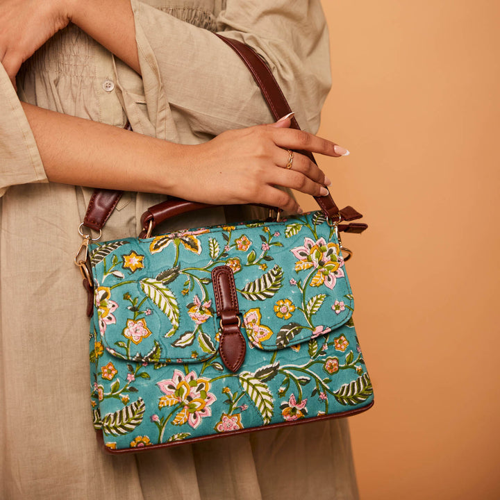 Parkota Hand Block Printed Dune Bag