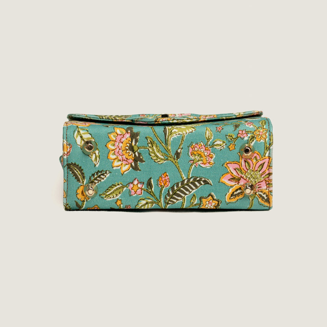 Parkota Hand Block Printed Satchel Bag
