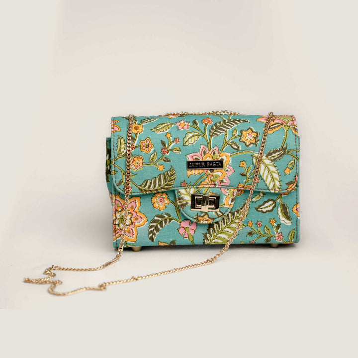 Parkota Hand Block Printed Satchel Bag