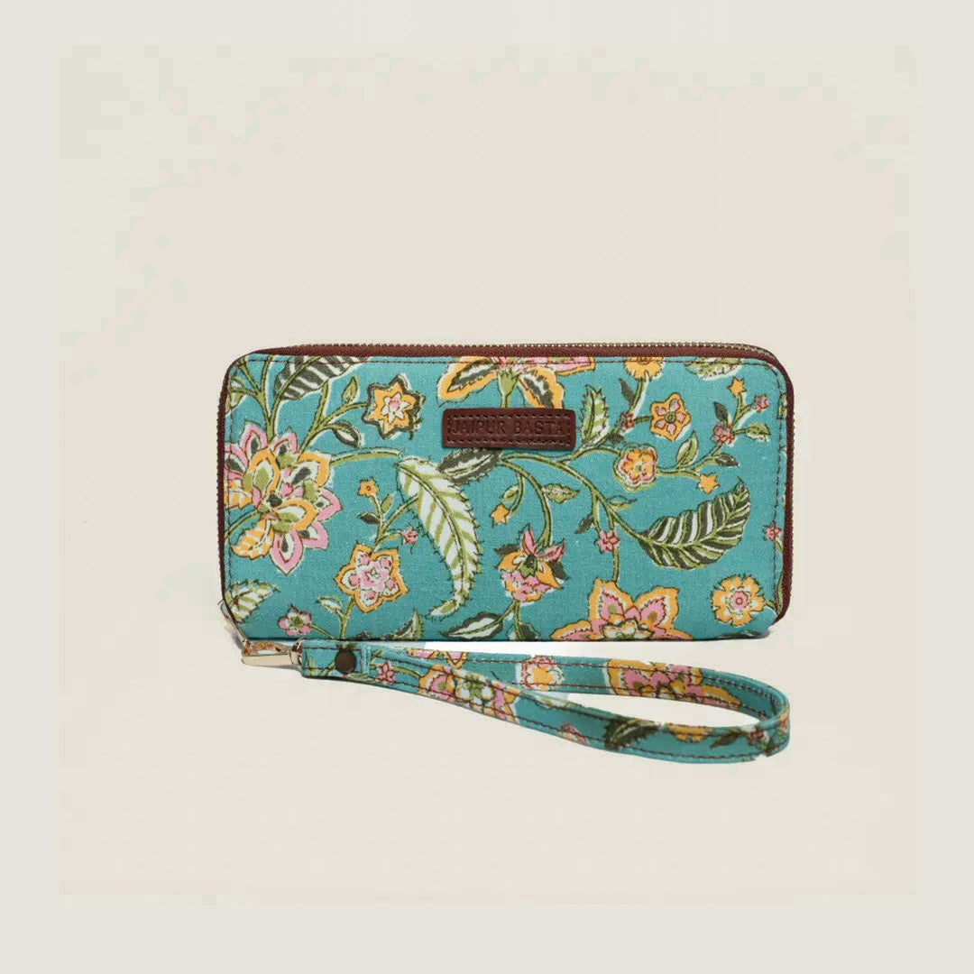 Parkota Hand Block Printed Wrist Clutch