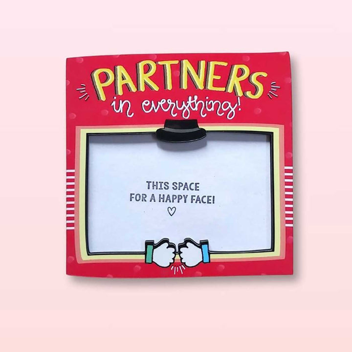 Handmade "Partners In Everything" Wooden Fridge Magnet