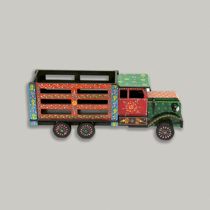 Handpainted Wooden Showpiece Truck