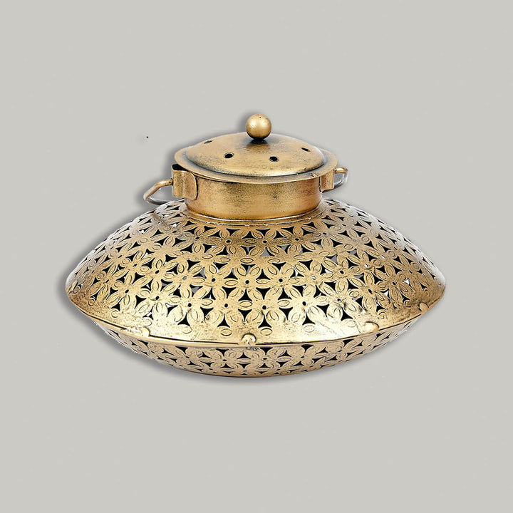 Handcrafted Iron Hanging Dhoop Pot & Tealight Holder