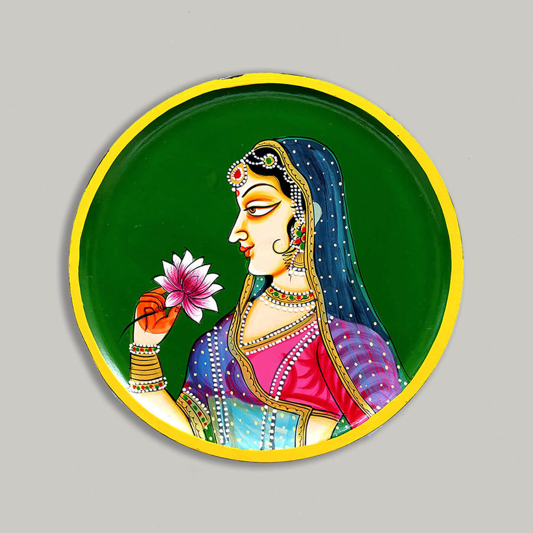 Handpainted Rajasthani MDF Wall Plate