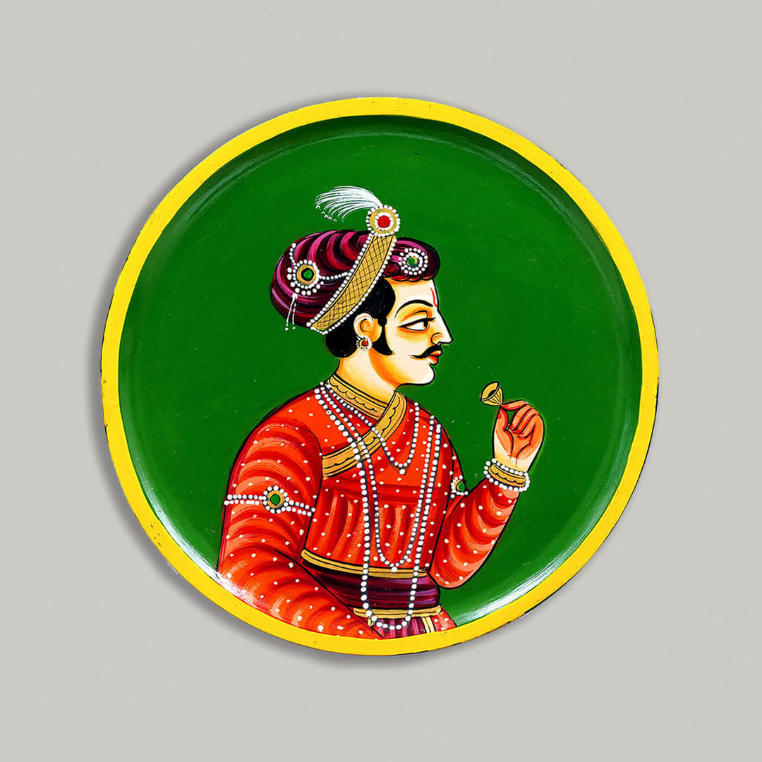 Handpainted Rajasthani MDF Wall Plate - Zwende