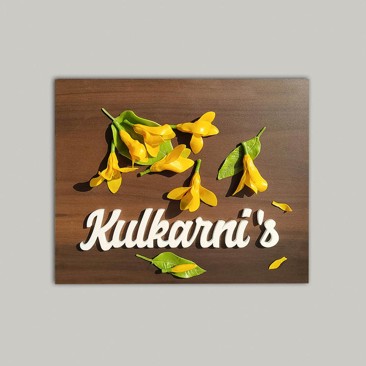 Handcrafted Personalized Sonchafa Wooden Square Nameplate - Zwende