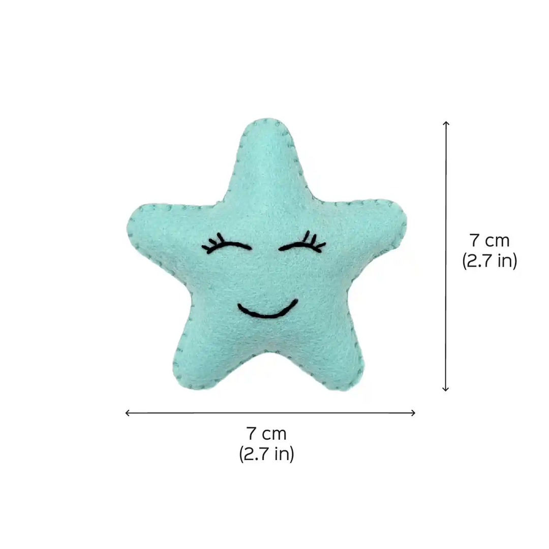 Handmade Pastel Star Theme Felt Brooches | Set Of 5