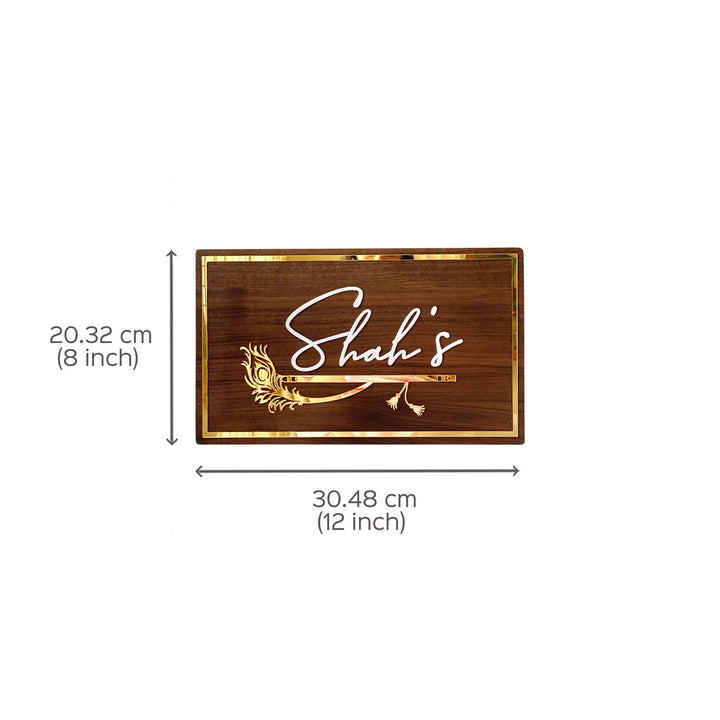 Personalised Wooden Name Plate For Chartered Accountant