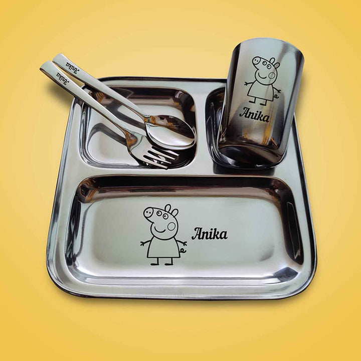 Personalised Engraved Meal Set for Kids | Set of 4