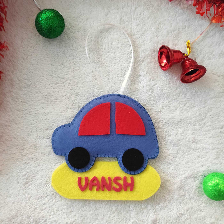 Personalized Car Felt Ornament For Christmas Tree Decoration
