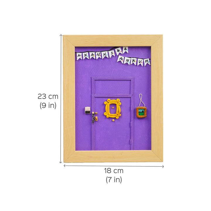 Personalized Clay Friends Frame Wall Hanging For Couple