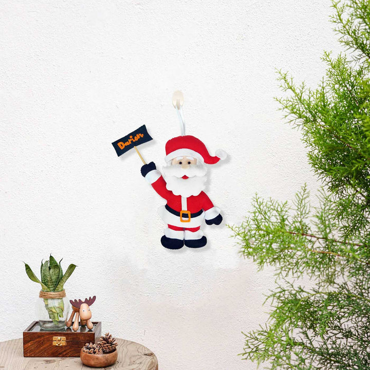 Personalized Santa Claus Felt Ornaments For Christmas Tree Decoration
