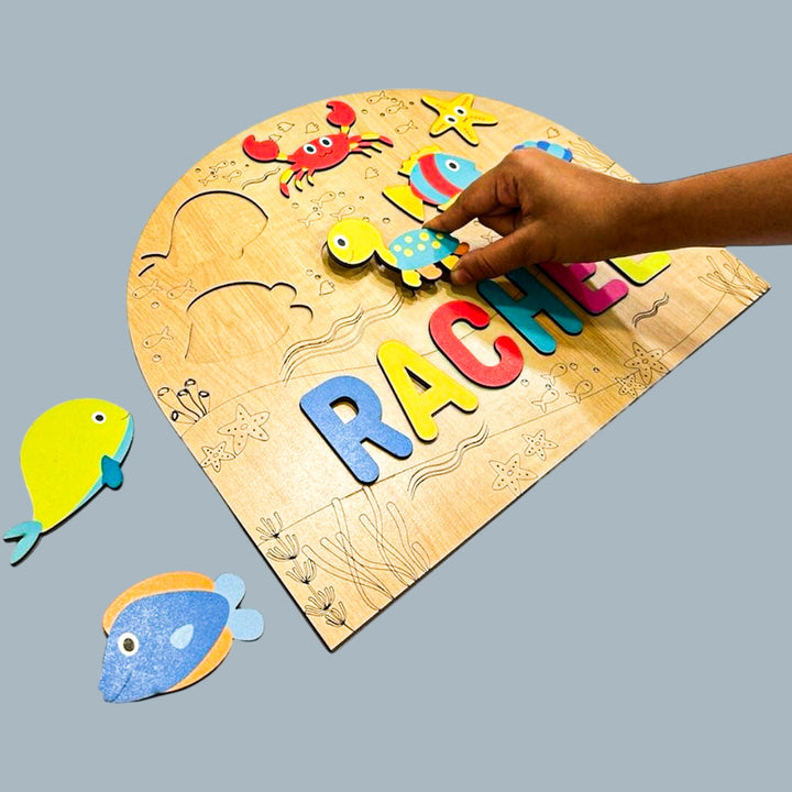 Personalized Sea Creatures Theme Wooden Puzzle