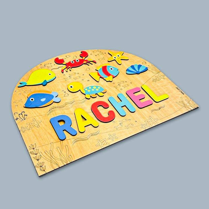 Personalized Sea Creatures Theme Wooden Puzzle