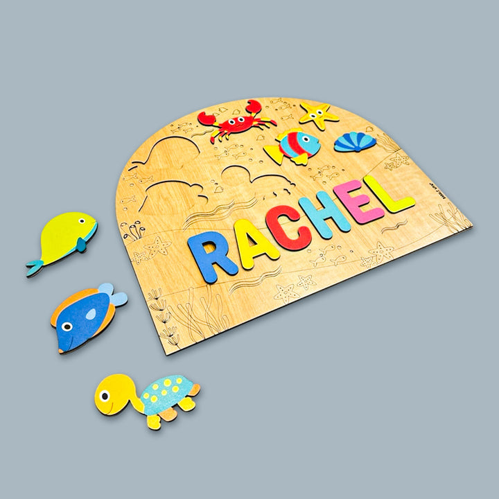 Personalized Sea Creatures Theme Wooden Puzzle