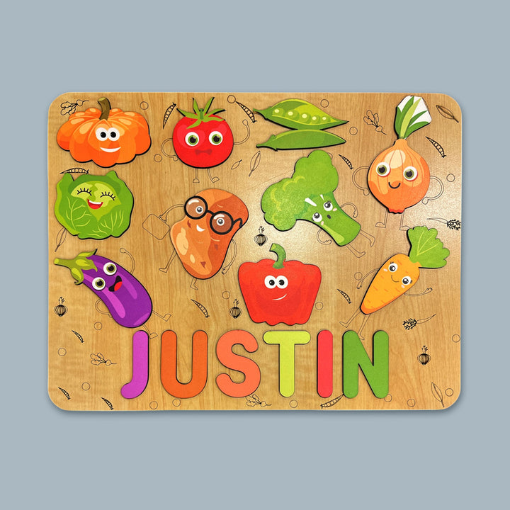 Personalized Vegetables Theme Wooden Puzzle