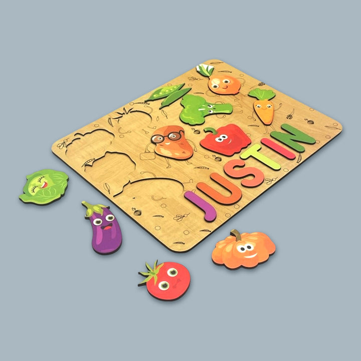 Personalized Vegetables Theme Wooden Puzzle