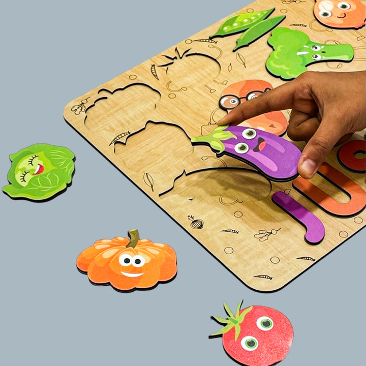 Personalized Vegetables Theme Wooden Puzzle