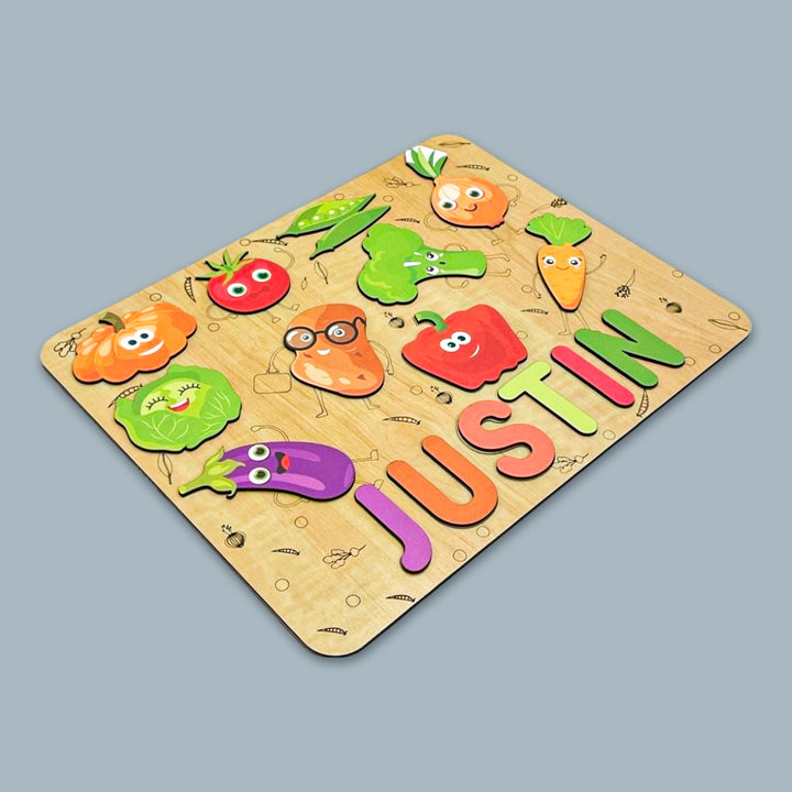 Personalized Vegetables Theme Wooden Puzzle