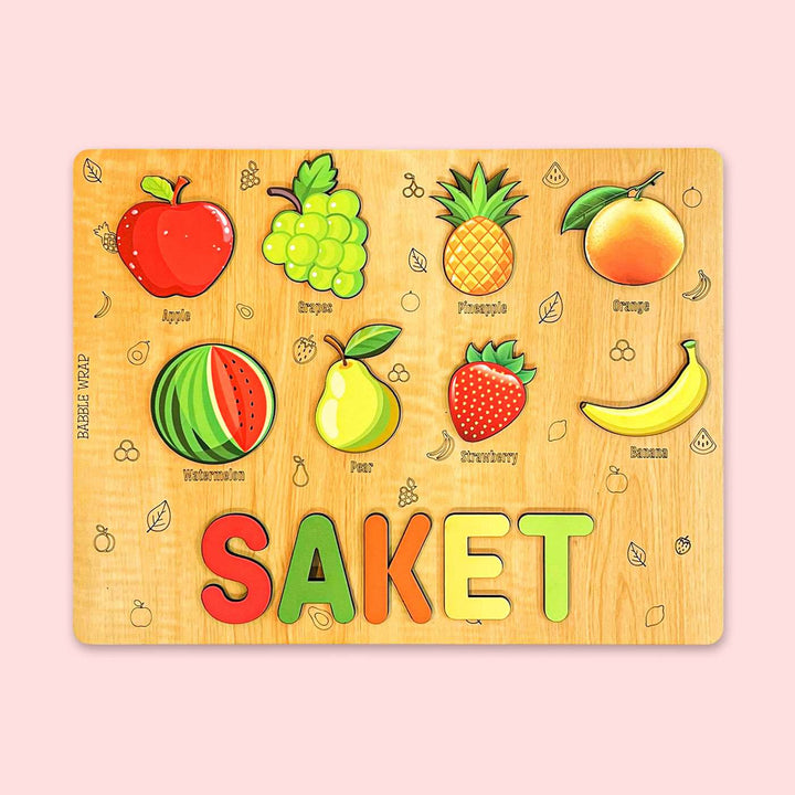Personalized Fruits Theme Wooden Puzzle