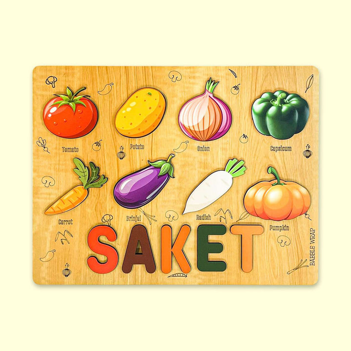 Personalized Healthy Vegetables Theme Wooden Puzzle