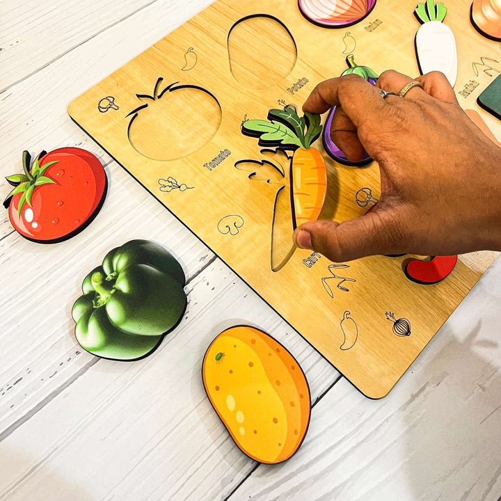 Personalized Healthy Vegetables Theme Wooden Puzzle