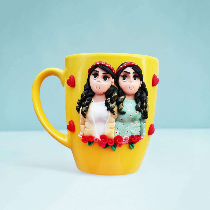 Personalised Besties Ceramic and Clay Mug