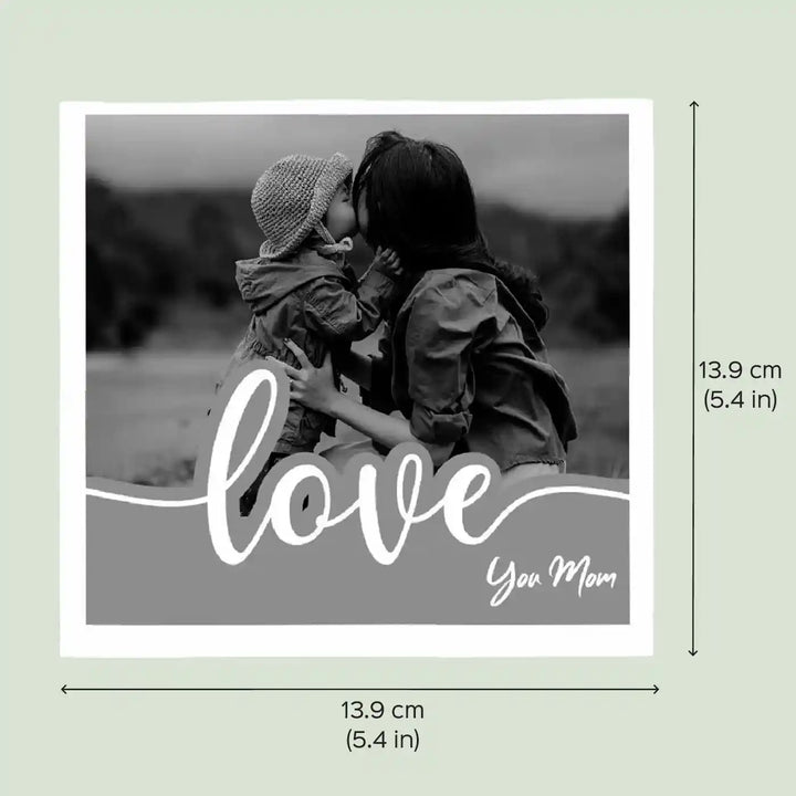 Personalized Love You Mom Theme Wooden Photo Frame
