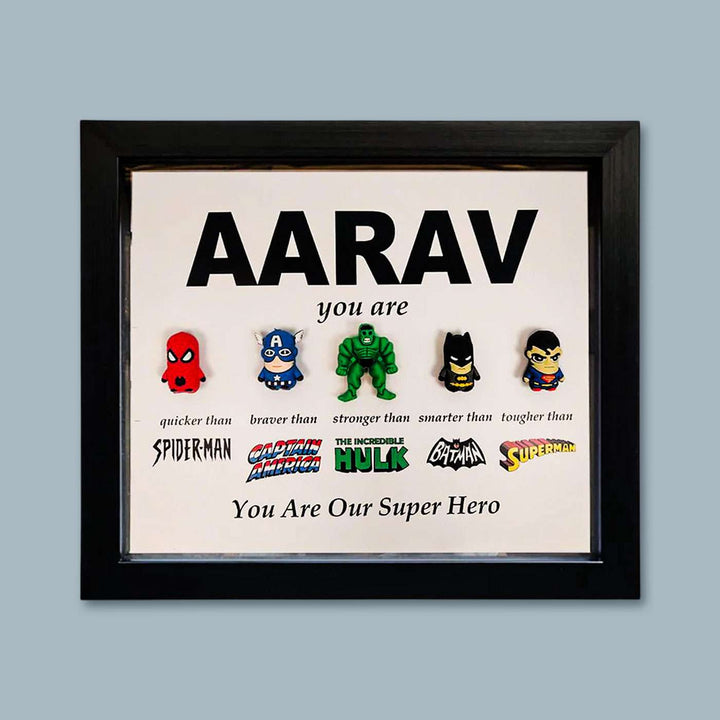 Personalized Printed 3D Superhero Theme Wooden Decorative Plaque