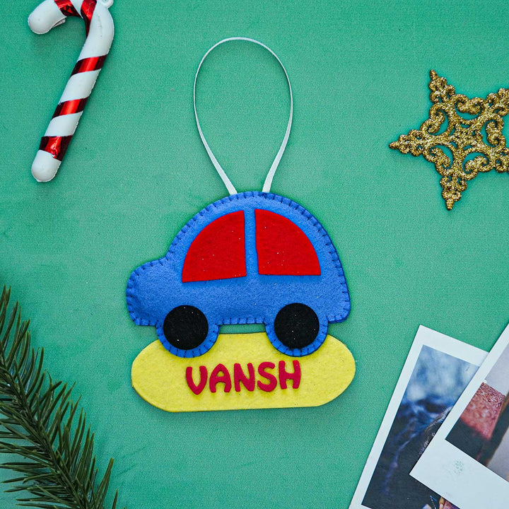 Personalized Car Felt Ornament For Christmas Tree Decoration