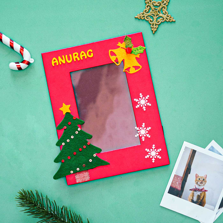 Personalized Christmas Theme Felt Photo Frame | Xmas Gifting Ideas
