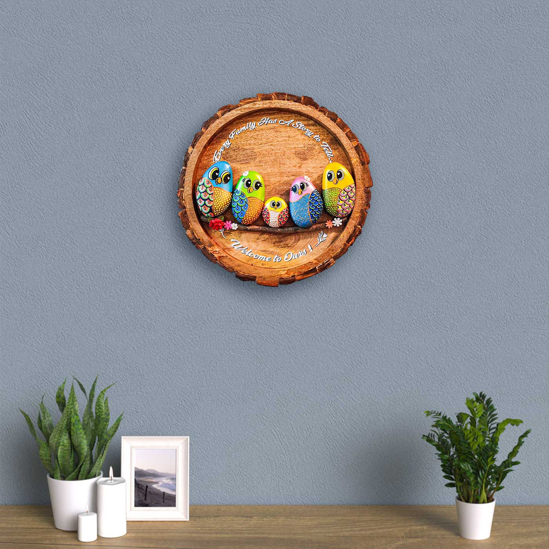 Personalized Pebble Art Tales Of The Tribe Wooden Name Plate