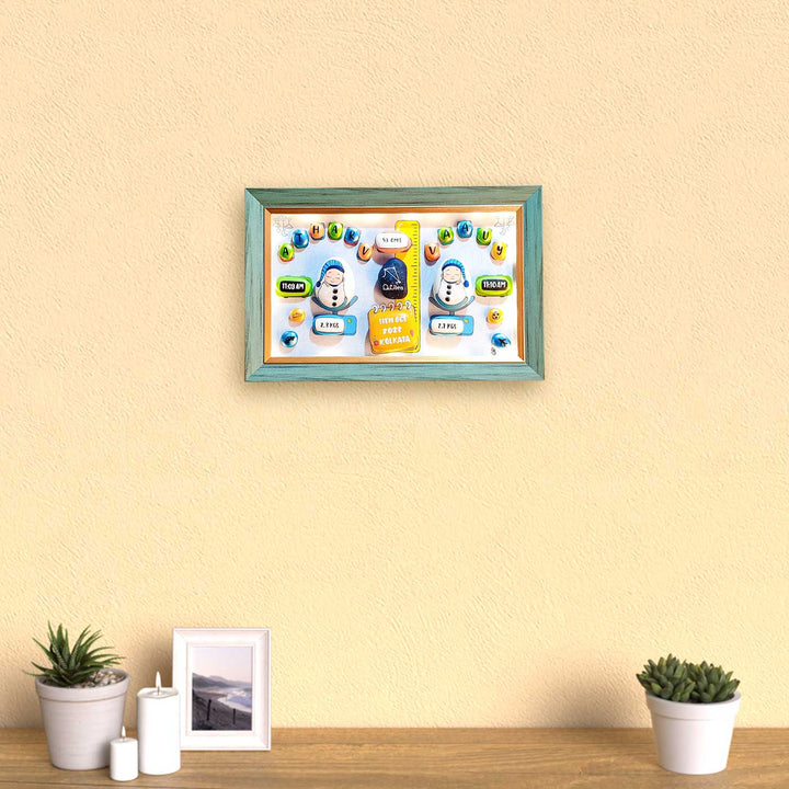 Personalized Pebble Art Tiny Toes Treasure Wooden Name Plate With Lights