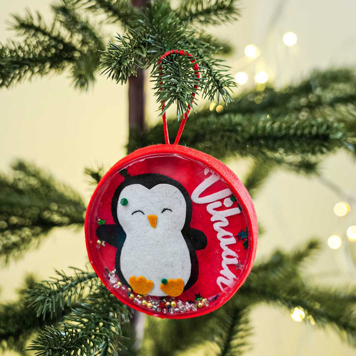 Personalized Shaker Felt Ornaments For Christmas Tree Decoration | Set Of 2