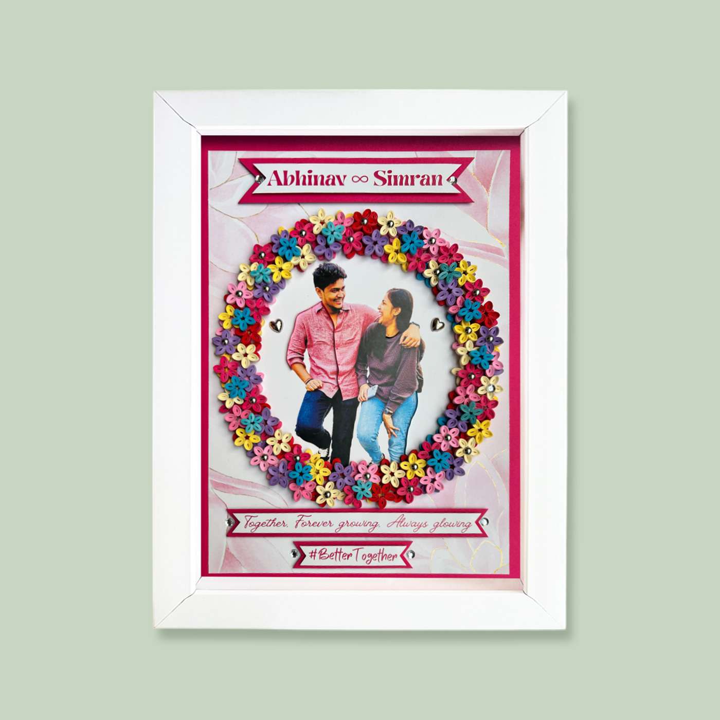 Personalized Collage Picture Frames Qullng Flower Photo Frame. For$15 ...