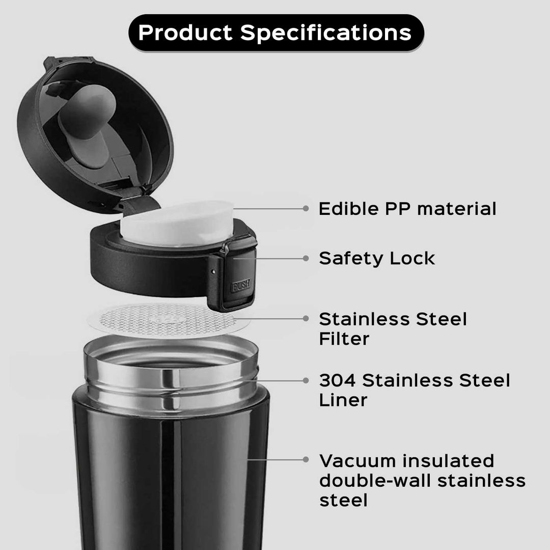Personalized Thermos Flask Stainless Steel Bottle | 370 ml