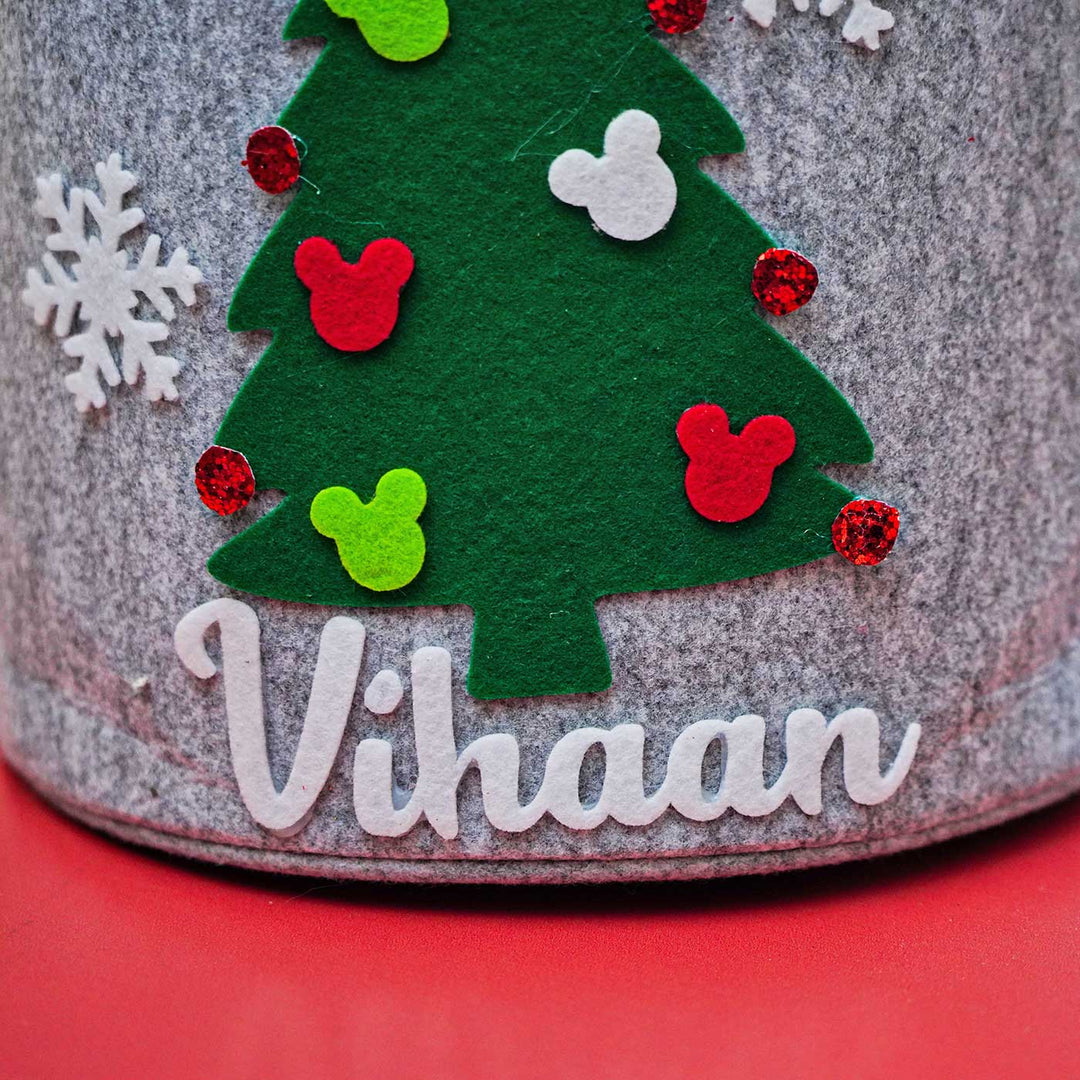 Personalized Twinkle Tree Felt Toy Basket | Secret Santa Gift Ideas
