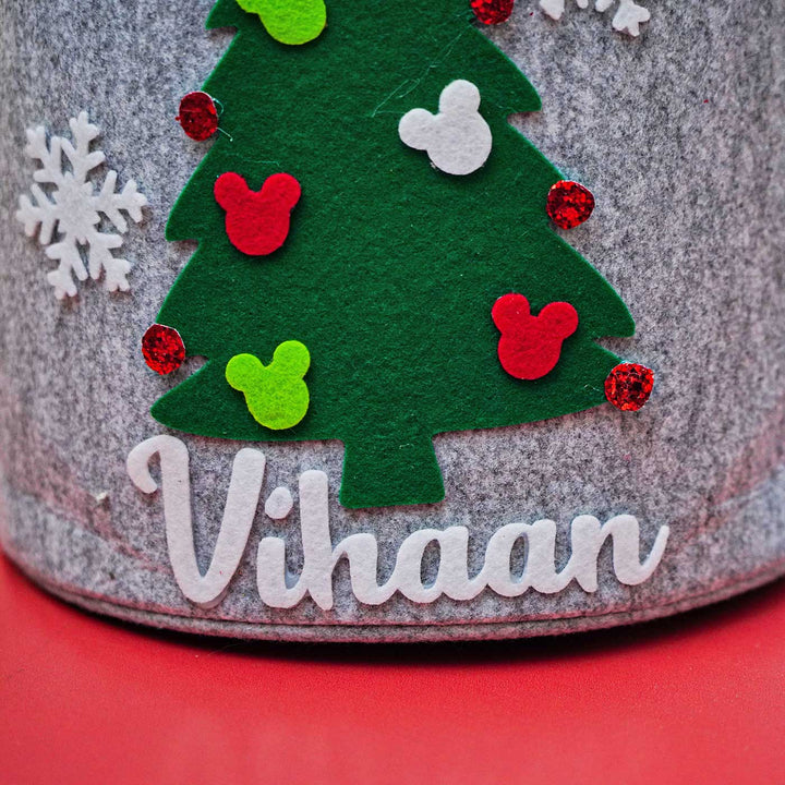 Personalized Twinkle Tree Felt Toy Basket | Secret Santa Gift Ideas
