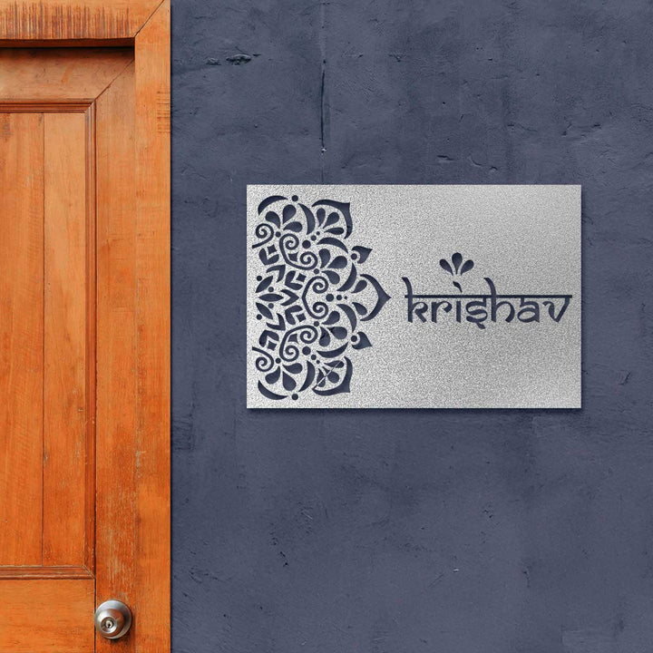 Personalized Laser Cut Rectangle Shaped Steel Name Plate
