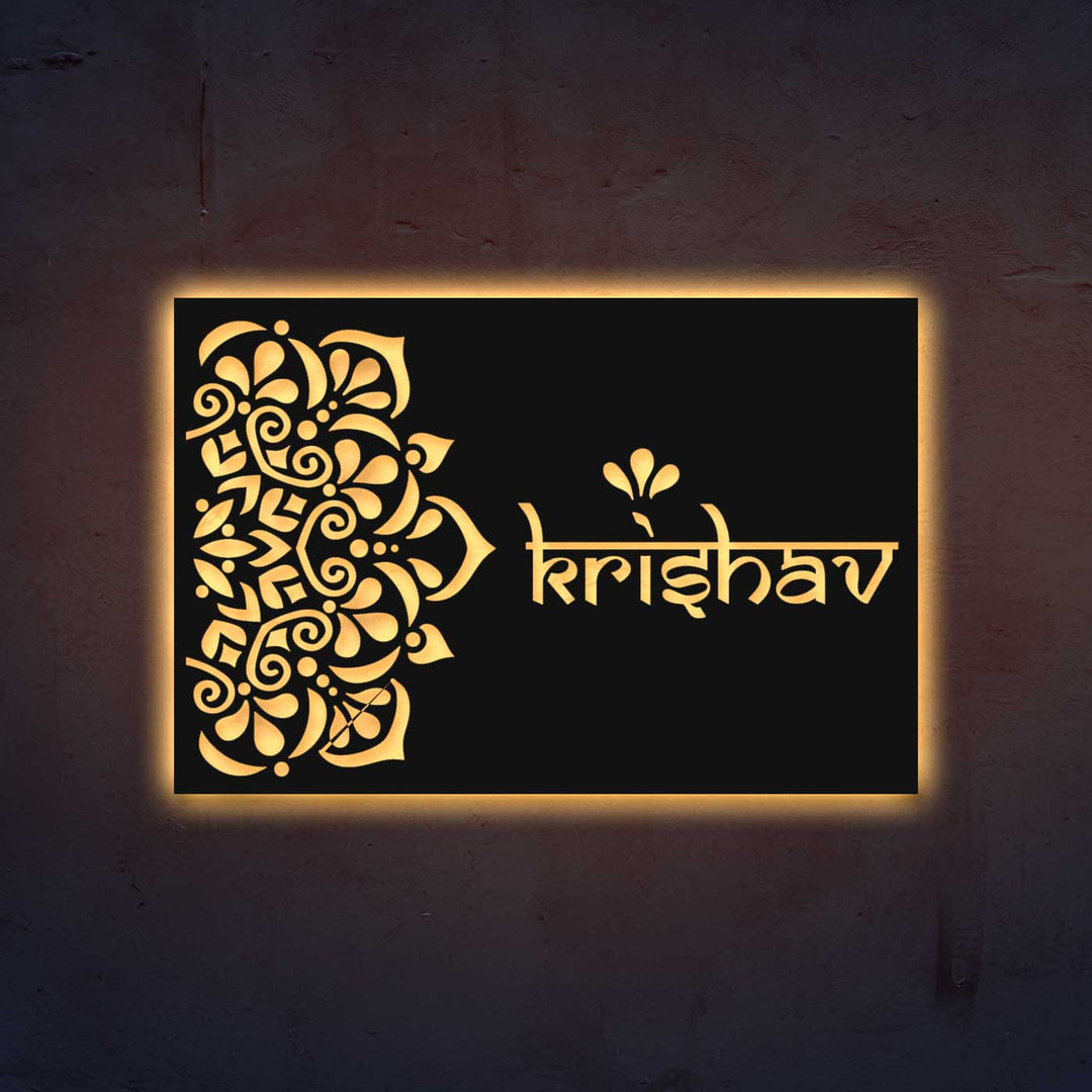 Personalized Laser Cut Rectangle Shaped Steel Name Plate