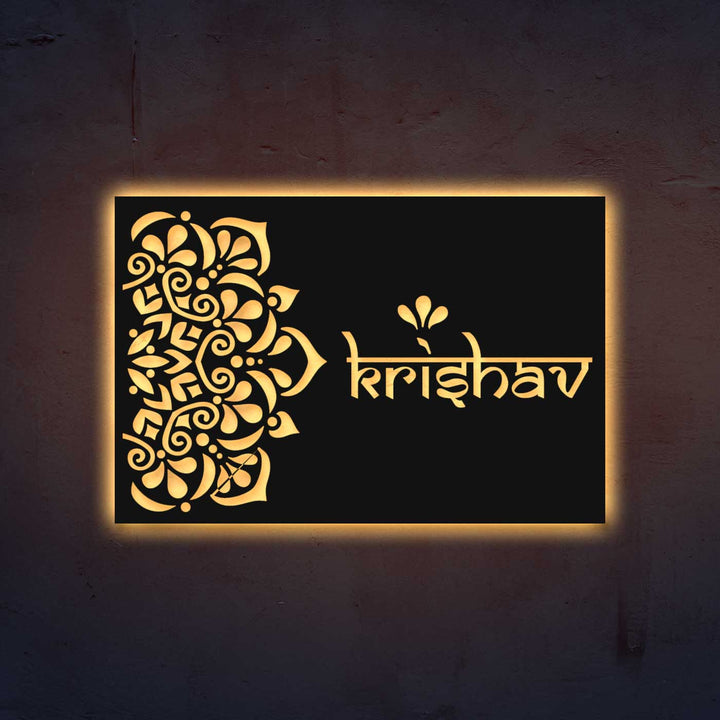 Personalized Laser Cut Rectangle Shaped Steel Name Plate