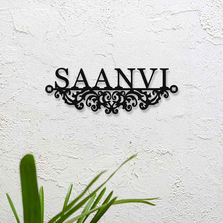 Personalized Laser Cut Minimalist Steel Name Plate