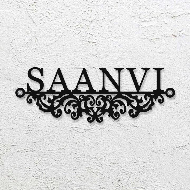 Personalized Laser Cut Minimalist Steel Name Plate