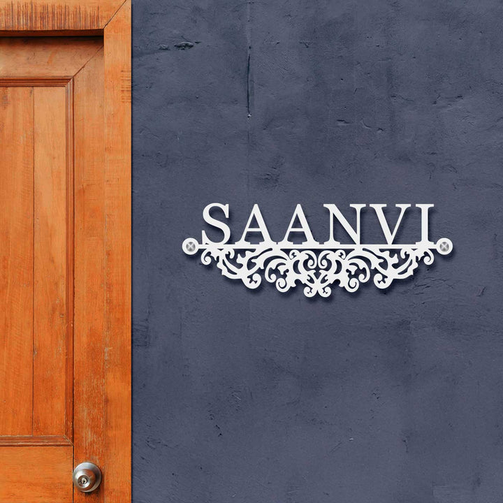 Personalized Laser Cut Minimalist Steel Name Plate