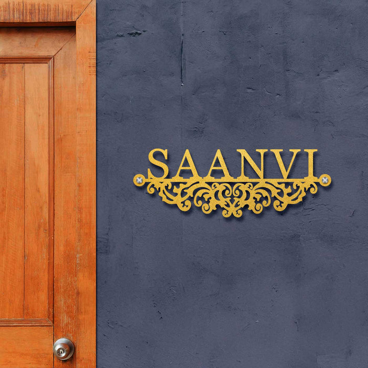 Personalized Laser Cut Minimalist Steel Name Plate
