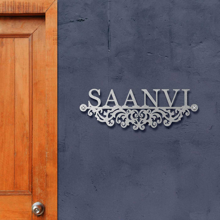 Personalized Laser Cut Minimalist Steel Name Plate