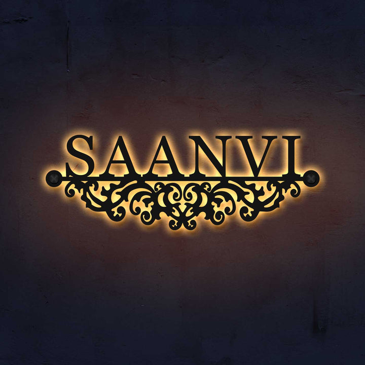 Personalized Laser Cut Minimalist Steel Name Plate