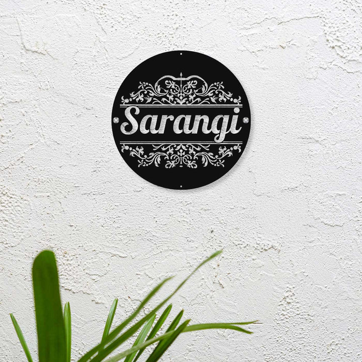 Personalized Laser Cut Round Steel Name Plate