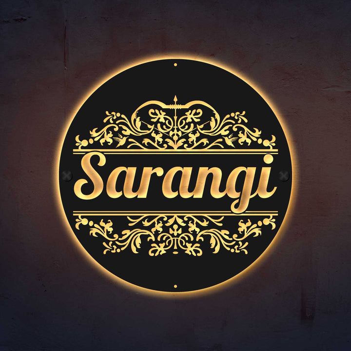 Personalized Laser Cut Round Steel Name Plate