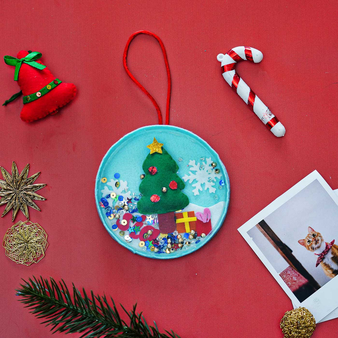 Personalized Shaker Felt Ornaments For Christmas Tree Decoration | Set Of 2